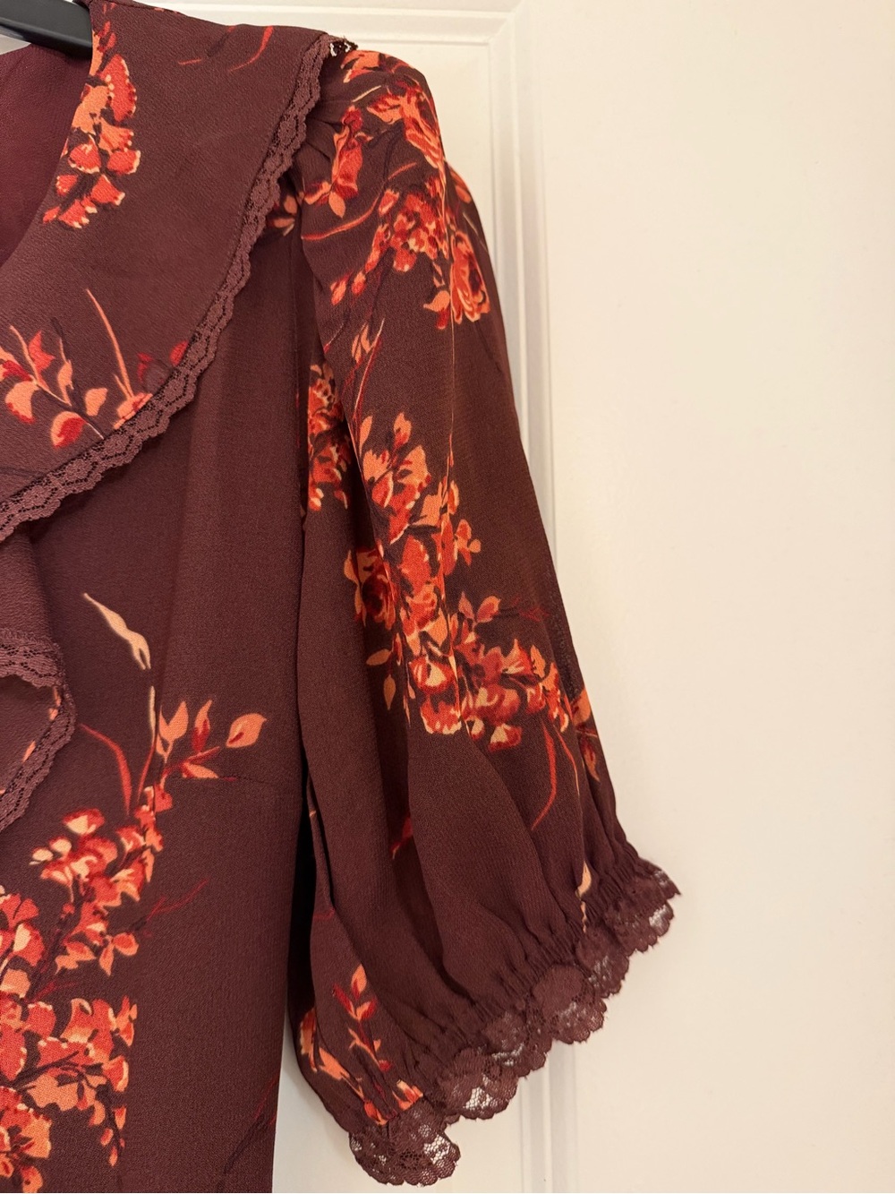 Reformation Floral Wine Maxi Dress - Picture 6 of 9
